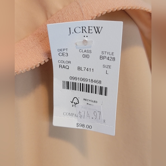 NWT J.Crew Factory Women's Keyhole One Piece Halter Swimsuit Radiant Aqua- L - Picture 8 of 9